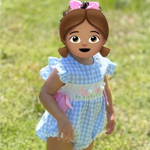 NEW Smocked Easter Bunny Bubble Romper Embroidered Spring Gingham 18-24 Months